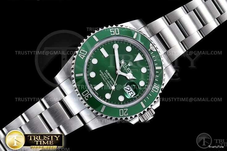 0412 Sustainable ROLSUB0288 – Submariner 116610LV 904L SS SS Green V2S ZZF SA 1039